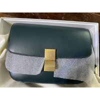 Céline Box Bag Medium aus Leder in Grün