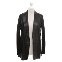 Armani Leather Blazer in Black
