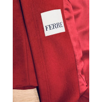 Ferre Jacke/Mantel aus Wolle in Bordeaux
