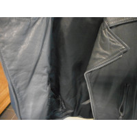 Balenciaga Jacke/Mantel aus Leder in Grau