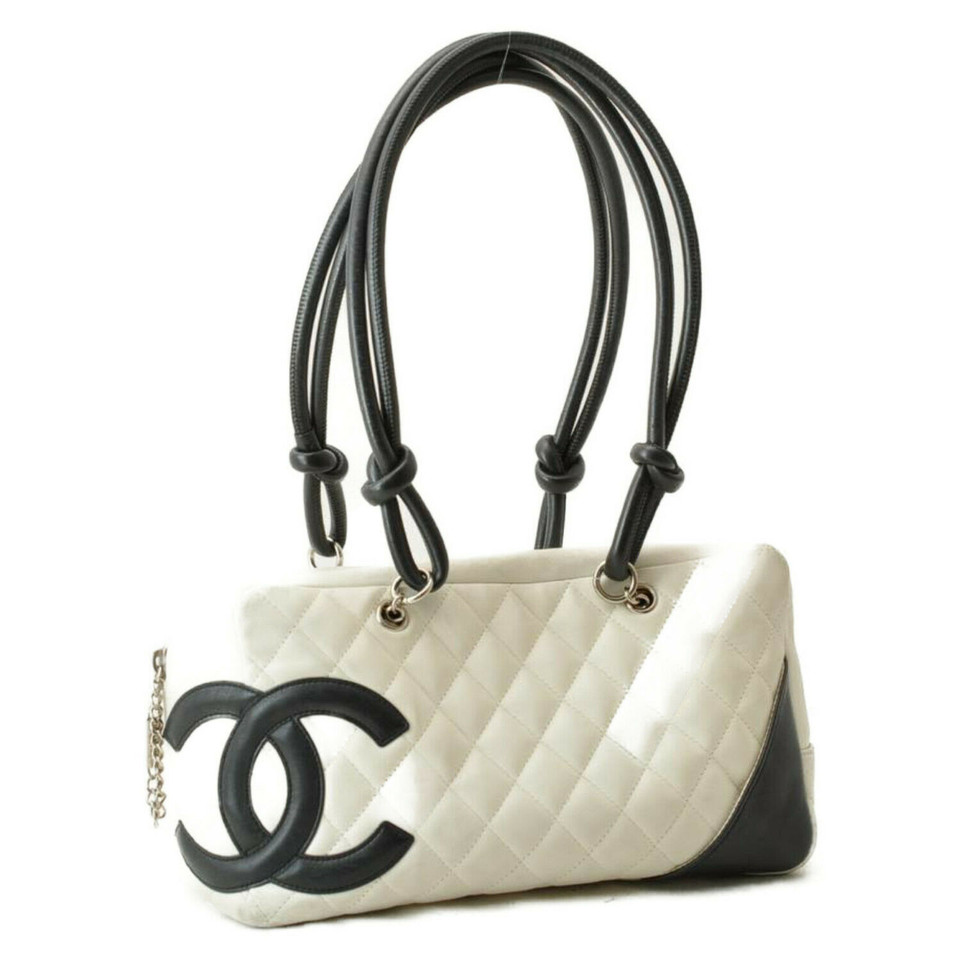 Chanel Cambon Bag aus Leder in Weiß