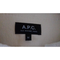 A.P.C. Jacke/Mantel aus Wolle in Creme