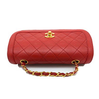 Chanel Flap Bag Leer in Rood