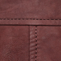 Bruuns Bazaar Leather skirt in Bordeaux