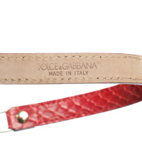 Dolce & Gabbana Riem Leer in Rood