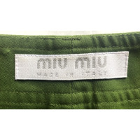 Miu Miu Trousers Cotton in Green