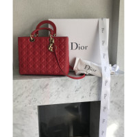 Christian Dior Lady Dior Large in Pelle in Rosso