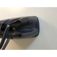Max Mara Tote bag Leather in Blue