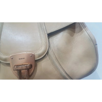 Gucci Handtas Leer in Beige