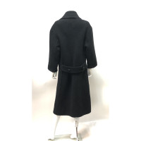 Rochas Jacke/Mantel aus Wolle in Schwarz