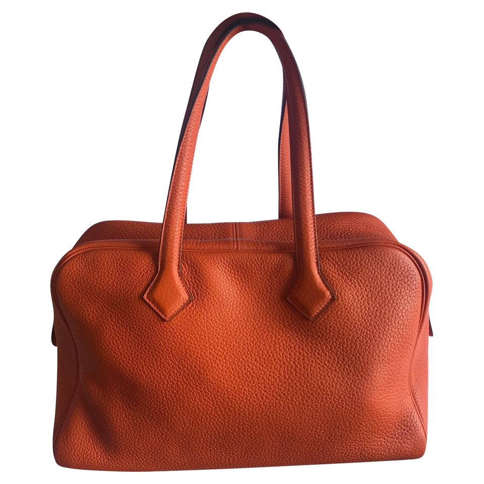 Hermès Victoria II 35 Leather in Orange