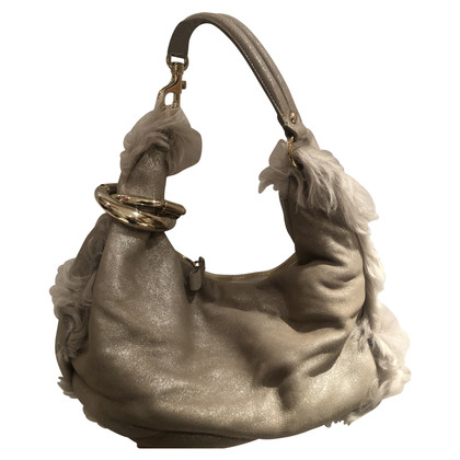 Jimmy Choo Handbag Leather in Silvery