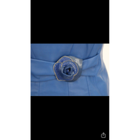 Gianni Versace Kleid aus Leder in Blau
