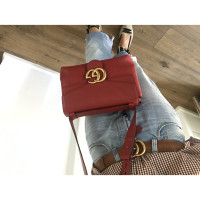 Gucci Interlocking Shoulder Bag Normal Leather in Red