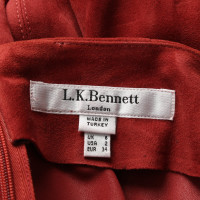 L.K. Bennett Rok Suède in Rood