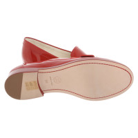 Chanel Slippers/Ballerina's Lakleer in Rood