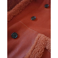 Chloé Jacke/Mantel aus Leder in Orange