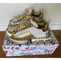 Dolce & Gabbana Sneaker in Pelle in Oro