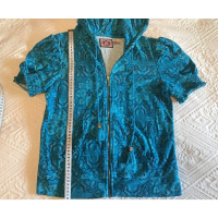 Juicy Couture Top Cotton in Turquoise
