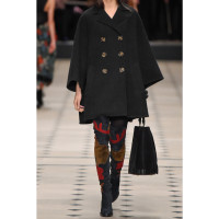 Burberry Prorsum Jacke/Mantel aus Wolle in Schwarz