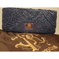 Roberto Cavalli Clutch Bag Leather in Blue