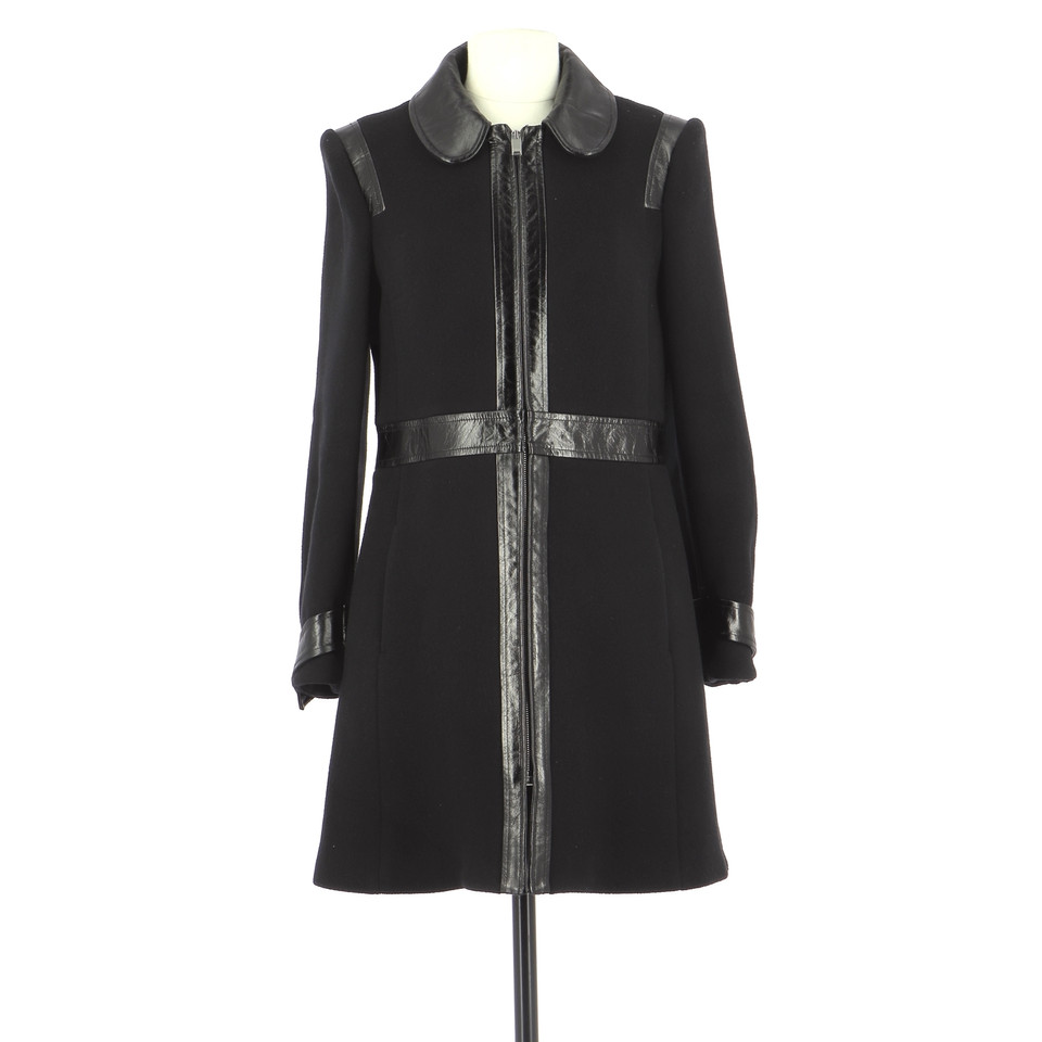 Claudie Pierlot Jacke/Mantel aus Wolle in Schwarz