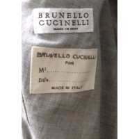 Brunello Cucinelli Jacke/Mantel aus Baumwolle in Braun