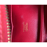 Hermès Plume Leer in Rood