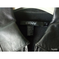 Dkny Giacca/Cappotto in Pelle in Nero