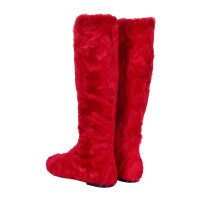 Dolce & Gabbana Bottes en Fourrure en Rouge