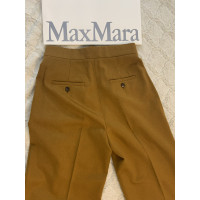 Max Mara Paire de Pantalon en Laine en Beige