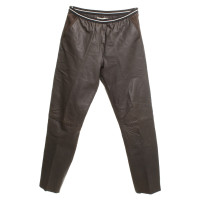 Humanoid Leather taupe trousers