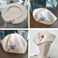 Chanel Hat/Cap Wool in Cream