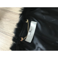 Elisabetta Franchi Vest Fur in Black