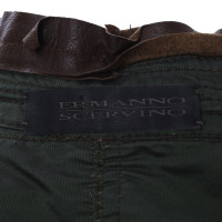 Ermanno Scervino Jacket/Coat Leather in Olive
