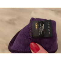 Fendi Hut/Mütze aus Wolle in Violett
