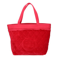 Chanel Handbag Cotton in Red