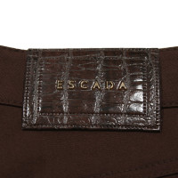 Escada Trousers Cotton in Brown