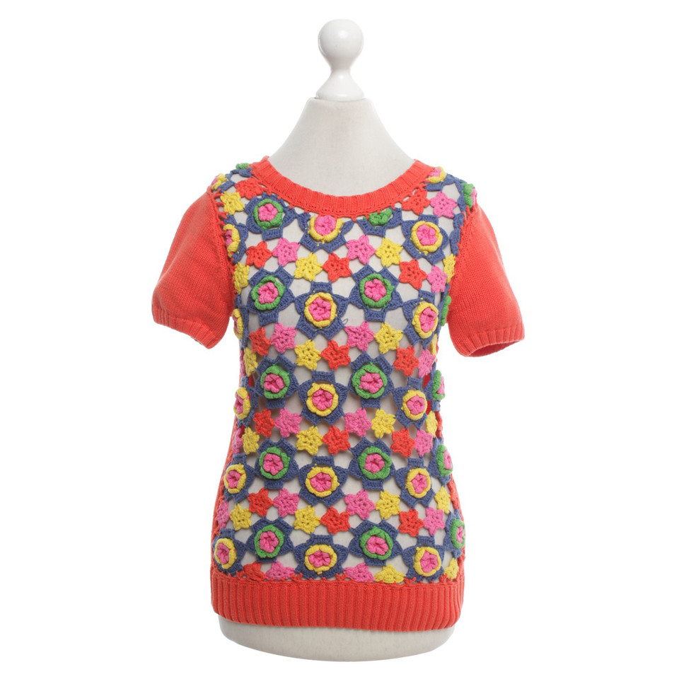 Manoush Camicia in maglia con fiori colorati