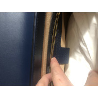 Gucci Padlock Flap Top Handle Bag Medium aus Leder in Blau