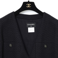 Chanel Jas/Mantel Wol in Zwart