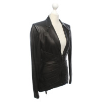 Jean Paul Gaultier Jacket/Coat Leather in Black