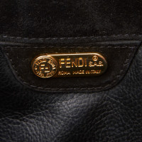 Fendi Shoulder bag Suede in Black