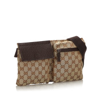 Gucci Handtasche aus Canvas in Beige