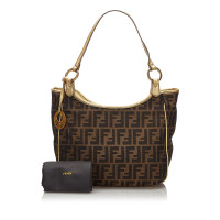 Fendi Borsa a tracolla in Tela in Marrone