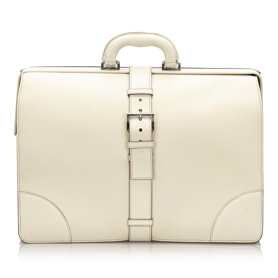 Prada Sac à main en Cuir en Blanc