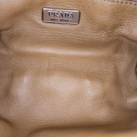 Prada Sac à bandoulière en Toile en Crème