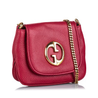 Gucci 1973 Shoulder Bag Mini Leer in Roze