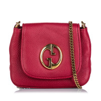 Gucci 1973 Shoulder Bag Mini aus Leder in Rosa / Pink