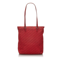 Christian Dior Tote Bag aus Canvas in Rot